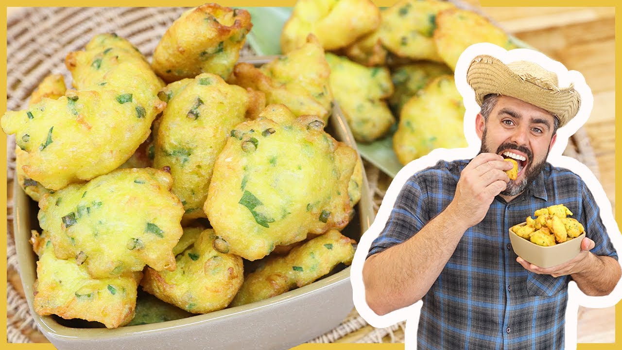 BOLINHO DE MILHO FRITO DA ROÇA I BOLINHO CAIPIRA I LÁ NA ROÇA