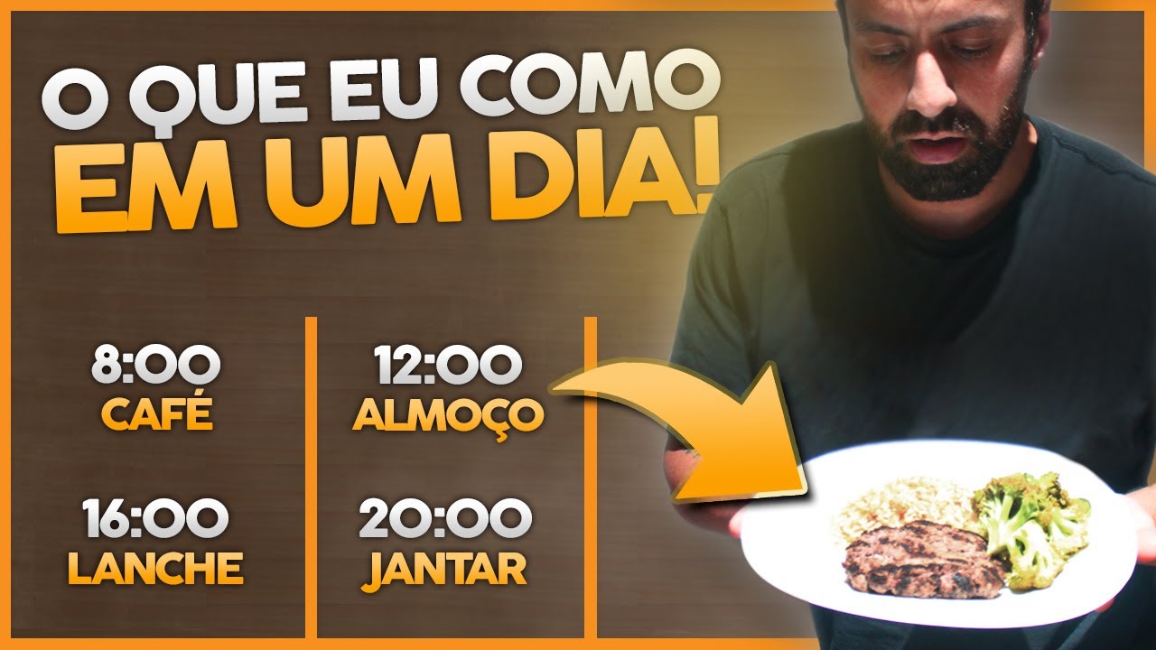 O QUE EU COMO EM UM DIA Cardápio Fit e Minha Rotina Alimentar