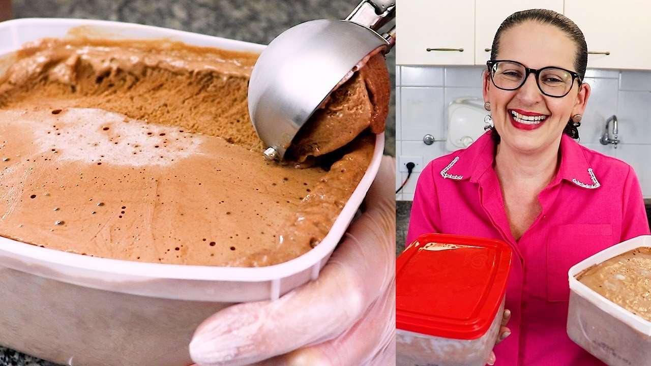 Receita de RENDE MUITO SORVETE CASEIRO DE CHOCOLATE TÃO FÁCIL QUE VOCÊ