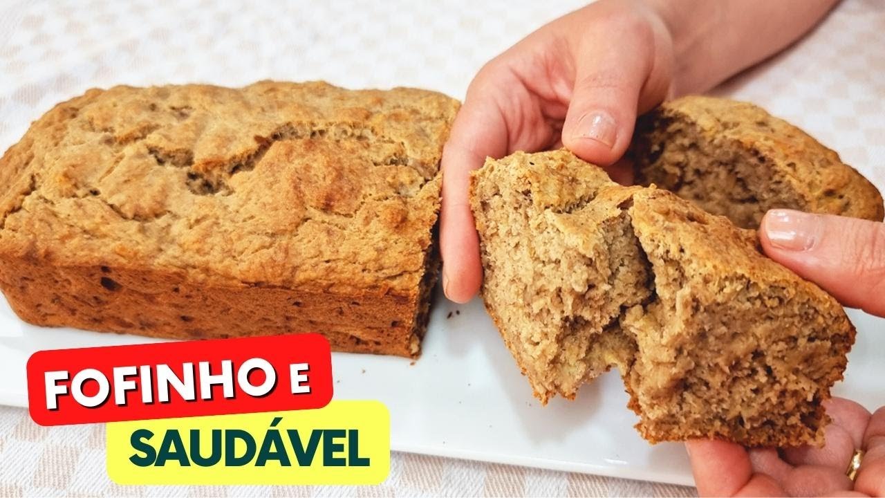 Bolo de Banana SEM TRIGO AÇÚCAR LEITE OVO e MANTEIGA Fácil Rápido