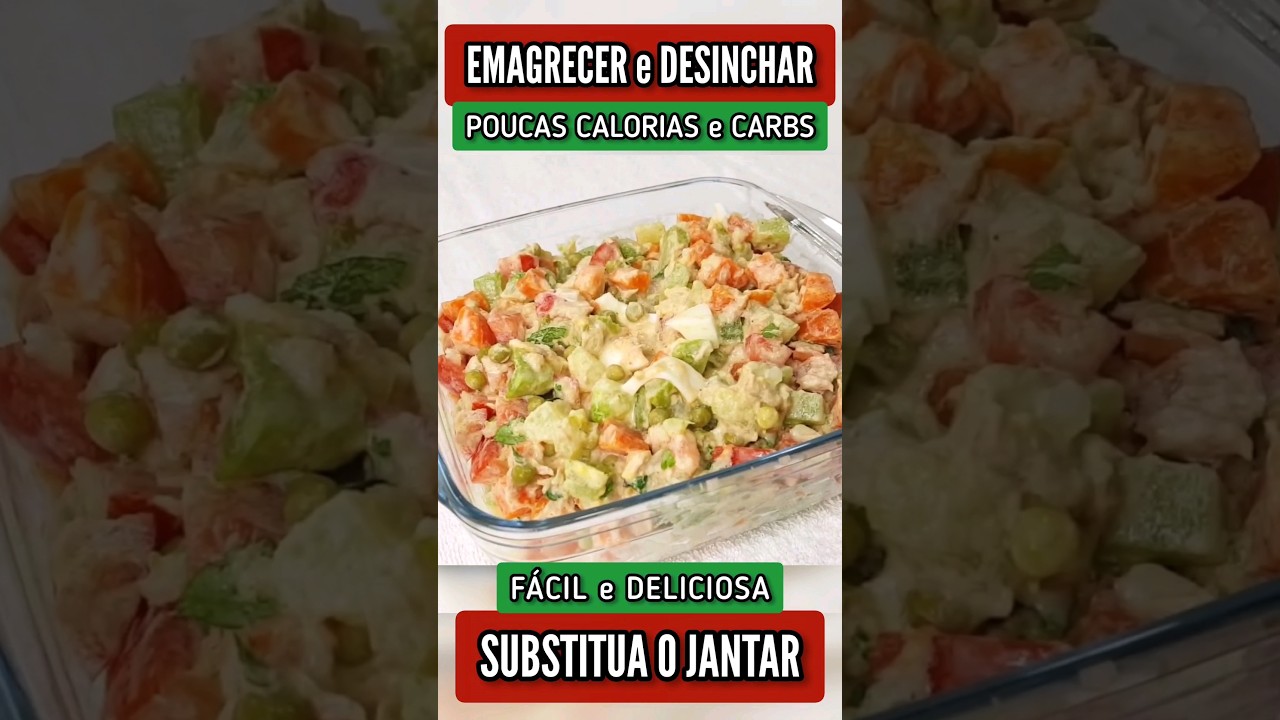 Substitua O Jantar Para EMAGRECER E DESINCHAR Salada Poucas