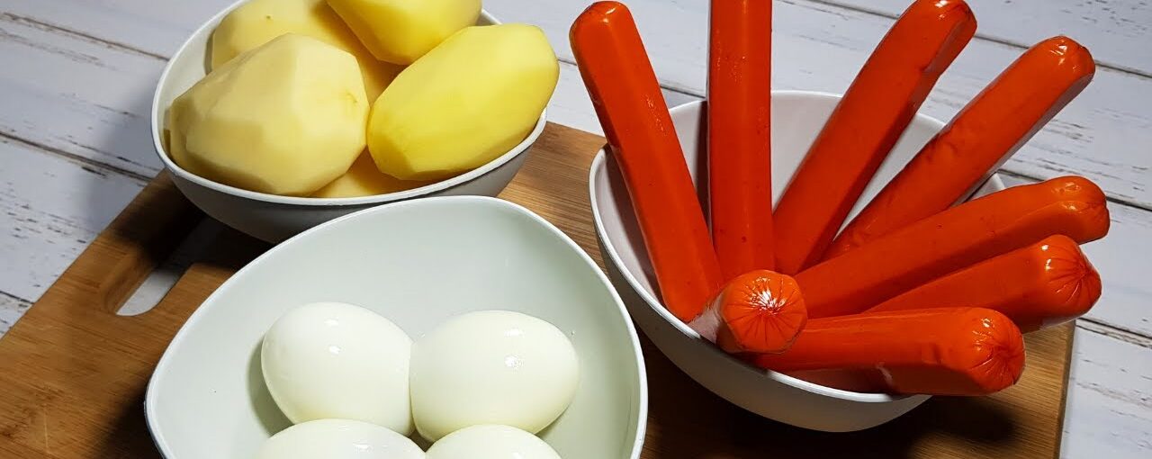 É A MELHOR QUE JÁ COMI! Uma receita simples com batata, salsicha e ovo!