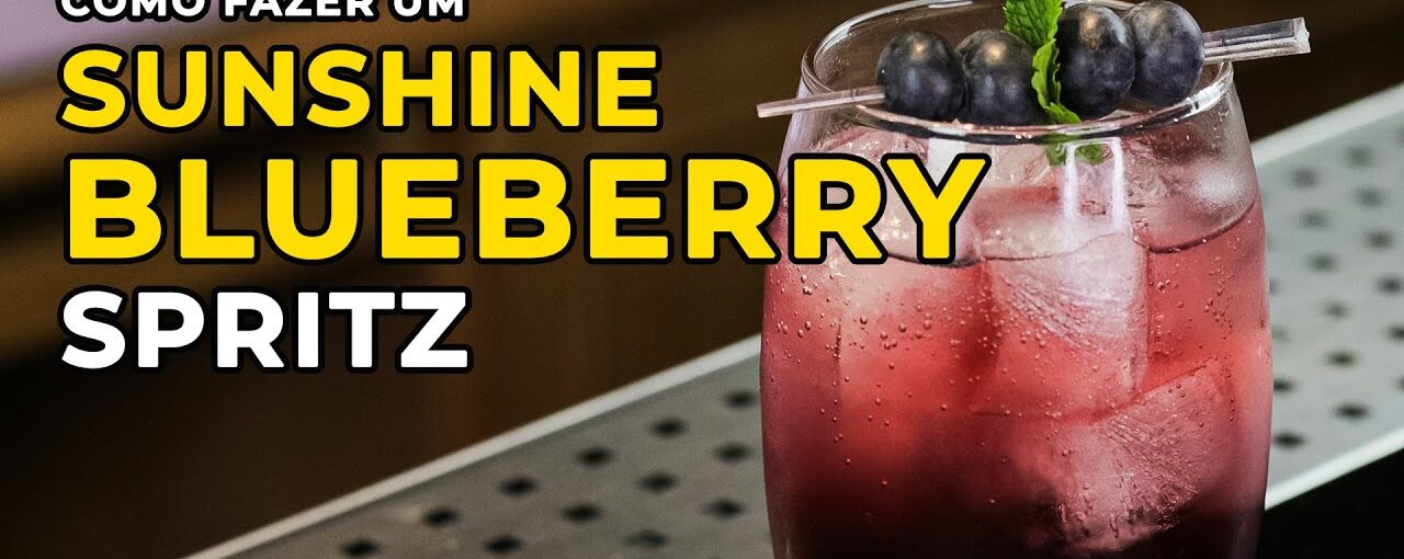 Sunshine Blueberry Spritz | Receita com Purê de Mirtilo Monin | Bartender Store
