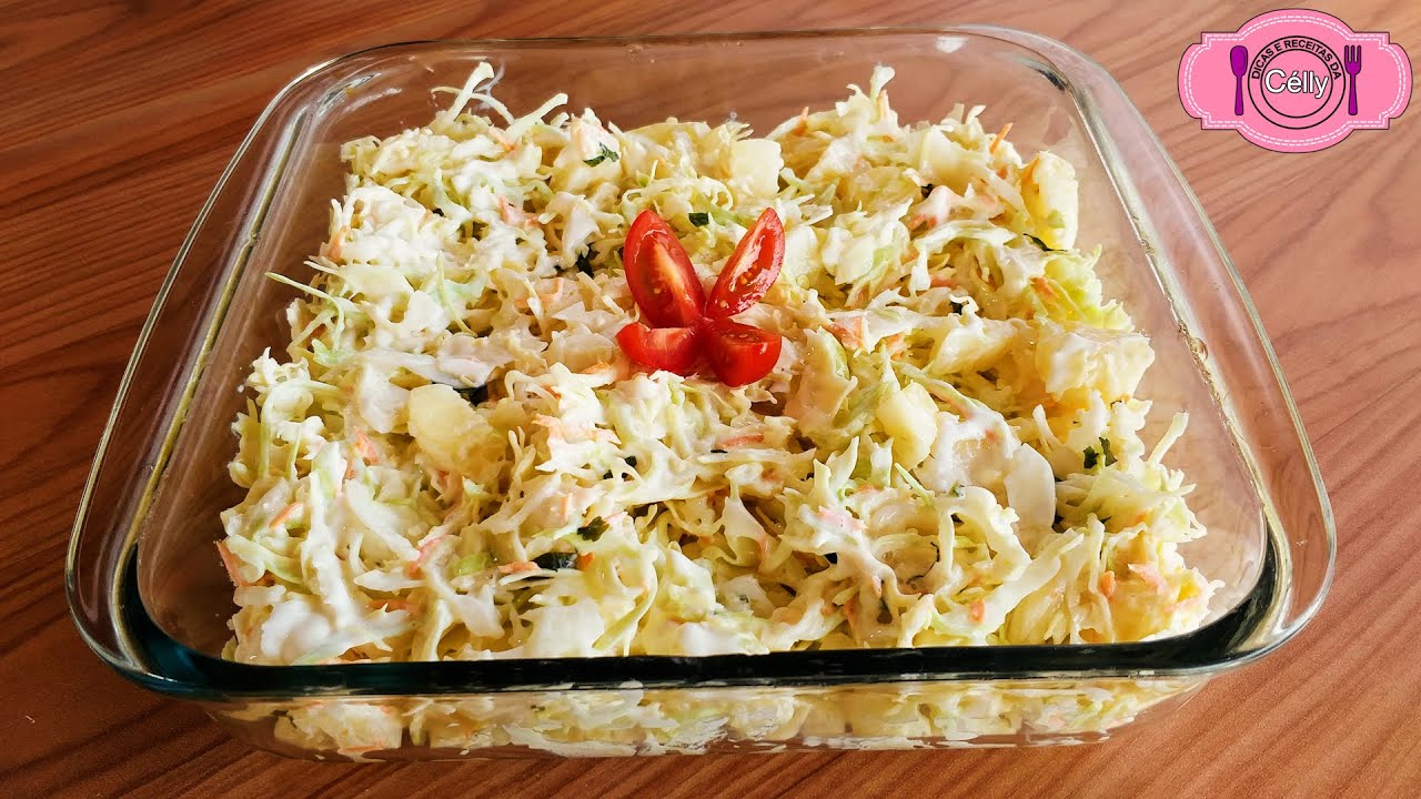 Salada De Repolho Com Abacaxi Cremoso