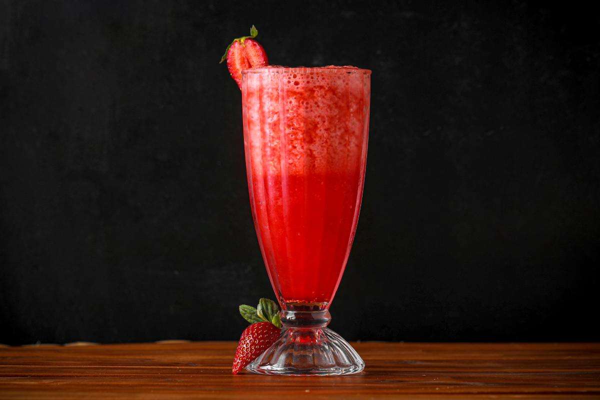 Drink sem álcool de morango